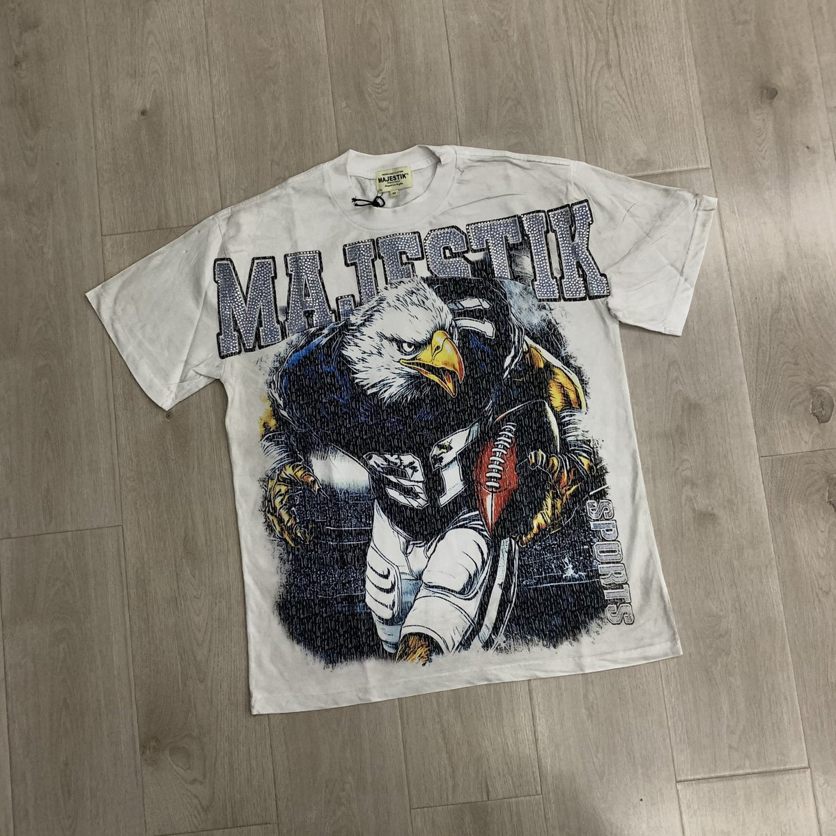 MAJESTIK Football Eagle Graphic T-Shirt