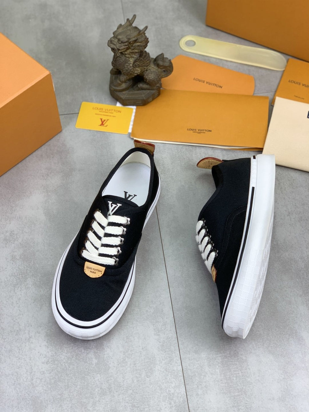 Louis Vuitton Textured Low-Top Sneakers